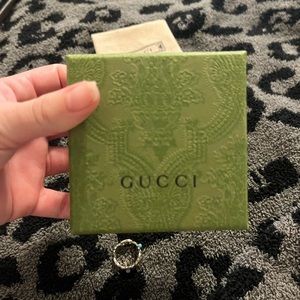 Gucci Marmont Silver GG Ring (with box, gucci tags, dust bag) size 13 (6 1/2)